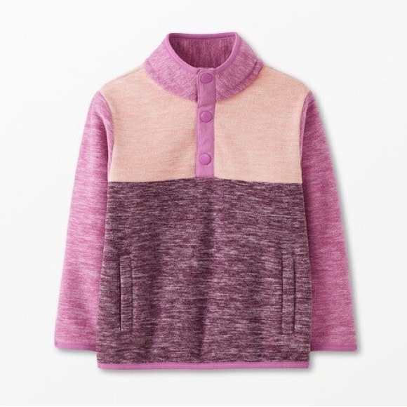 Hanna Andersson Other - Hanna Andersson Heathered Colorblock Polarfleece Pullover size 8